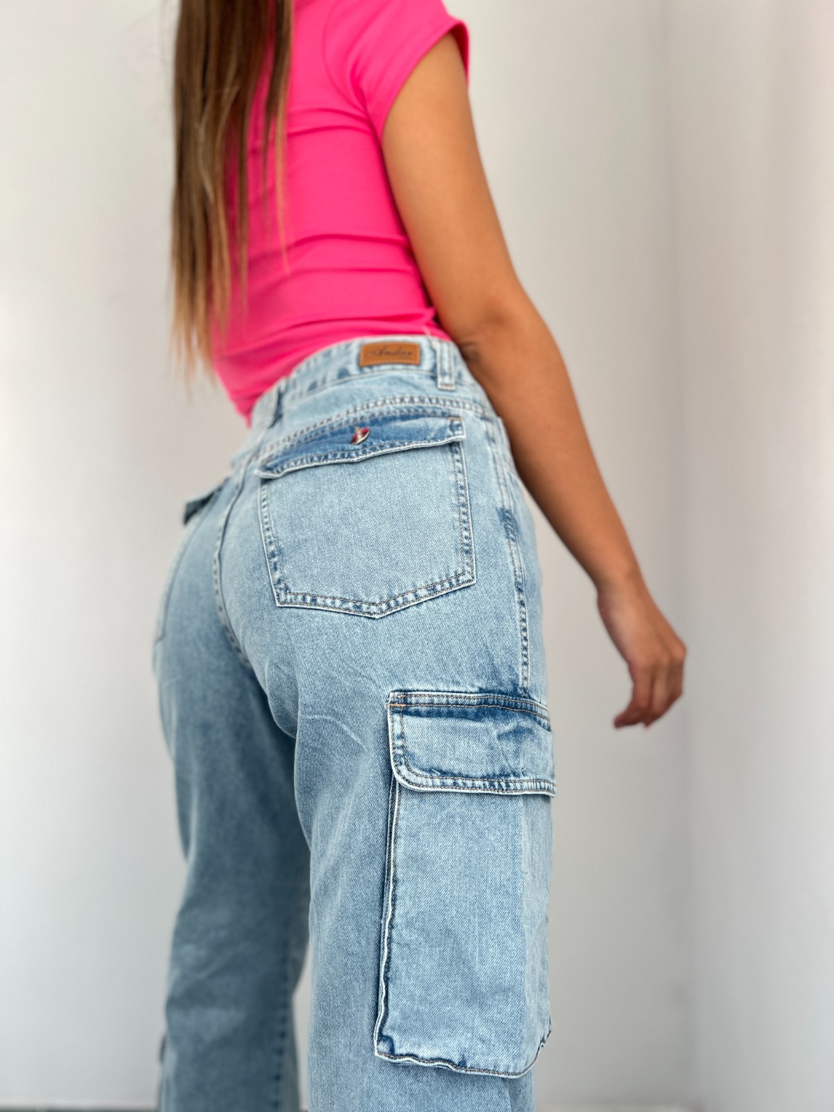 Wide Leg Cargo Nevado Doble Pasador 514 Andar Jeans