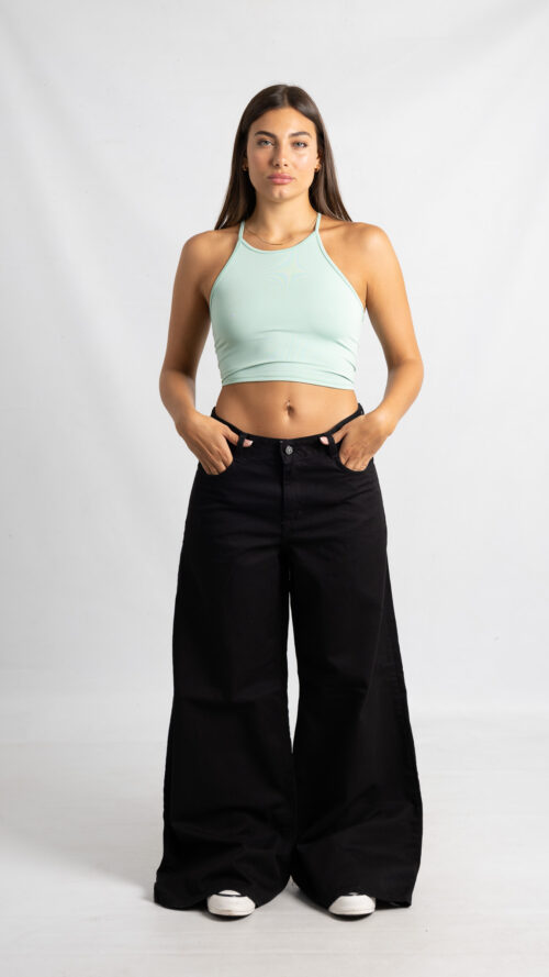 1T2A2327 Art. 689 | Mega Wide Leg Negro Rigido