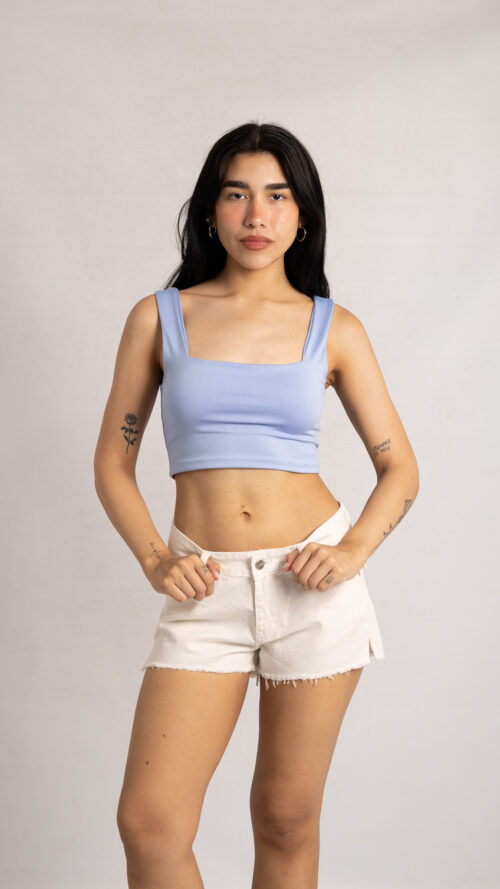 Art. Sh-128 | Short Beige Tapa Trasera Tiro Bajo