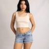 Art. Sh-127 | Short Cut Nevado hilo naranja Tiro bajo