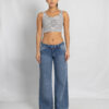 Art. 752 | Wide Leg Nevado Oscuro Ruedo Ancho H/Gris TB