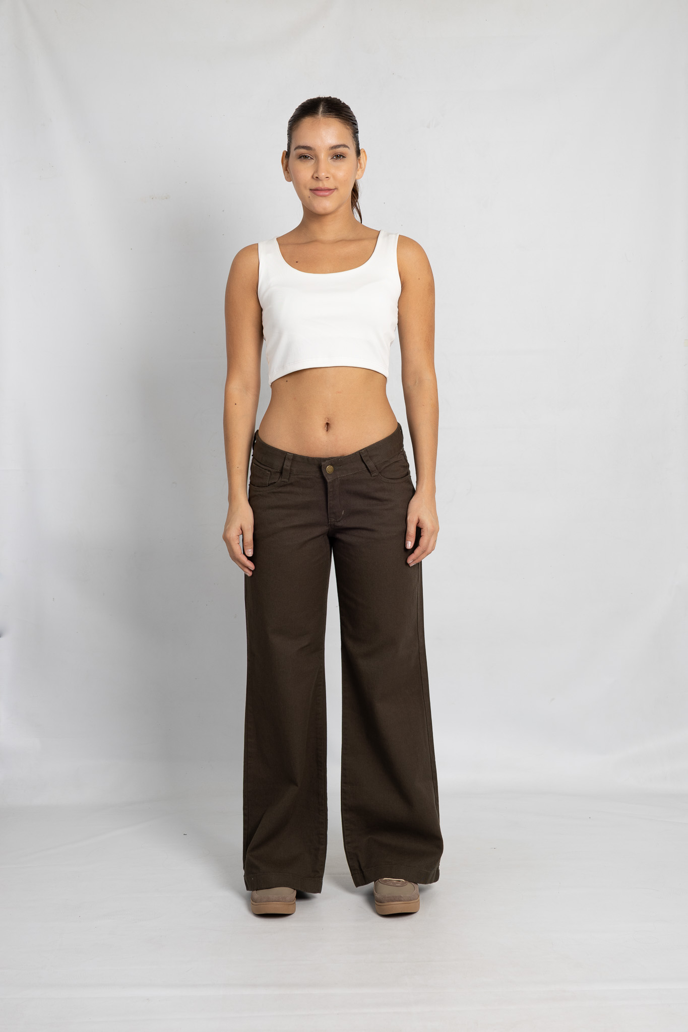 Art. 755 | Wide Leg Verde Tiro Bajo