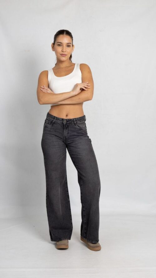 b601f754-6410-4150-bd5a-61d07717e894 Art. 753 | Wide Leg Gris Tiro Medio IAGO