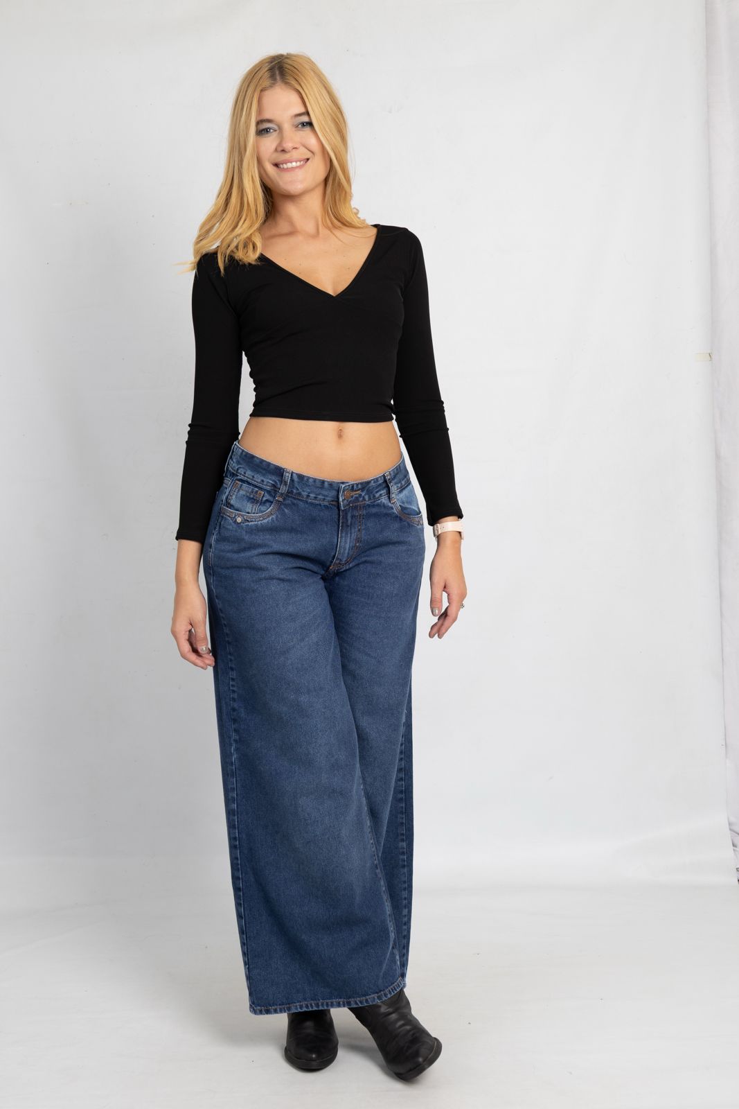Art. 772 | Mega Wide Leg Nevado H/M Tiro Medio
