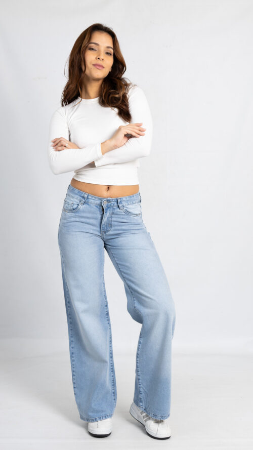 Art. 789 l Wide Leg Nevado Claro H/Gris Xime