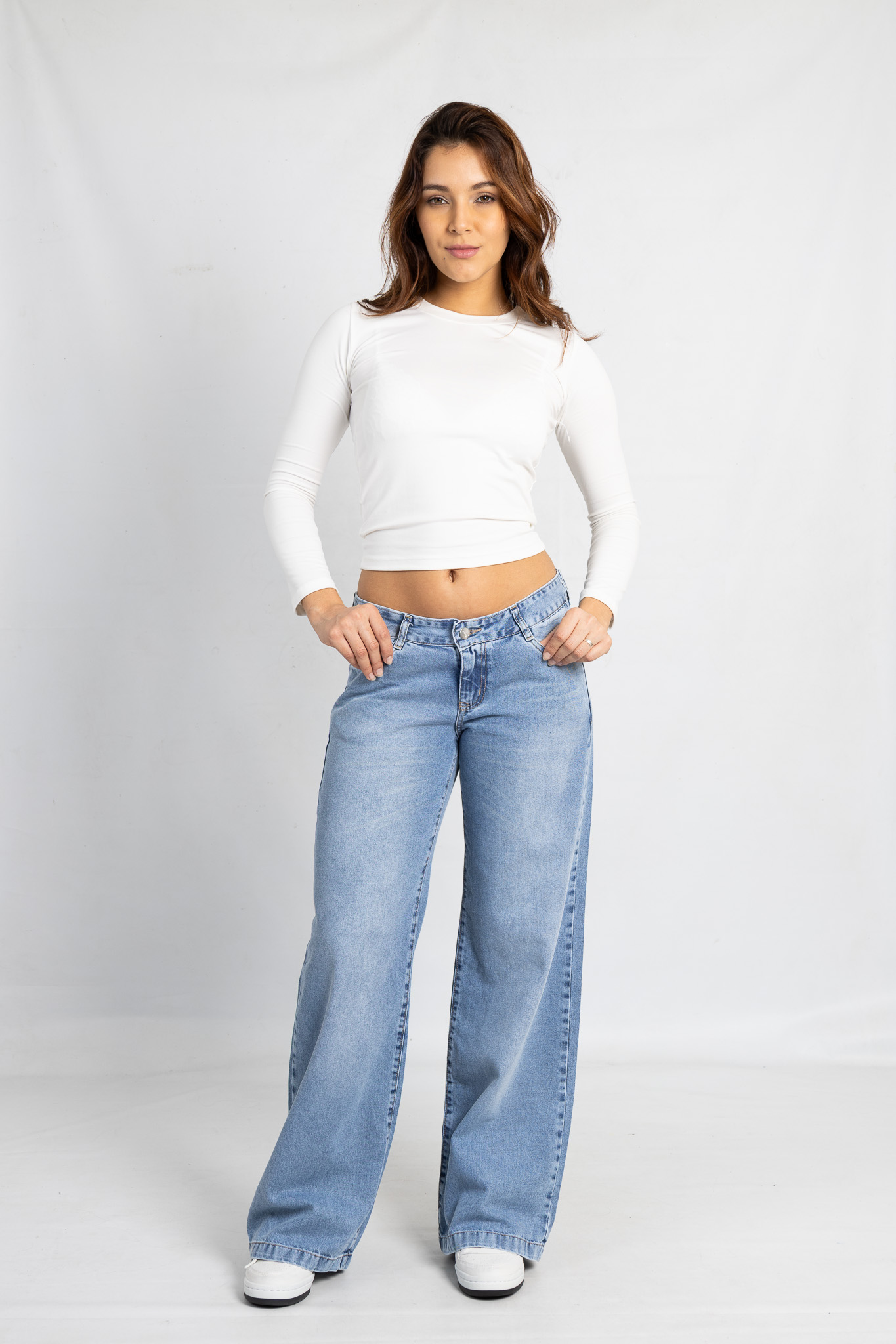 Art. 783 l Wide Leg Nevado Claro Tiro Bajo