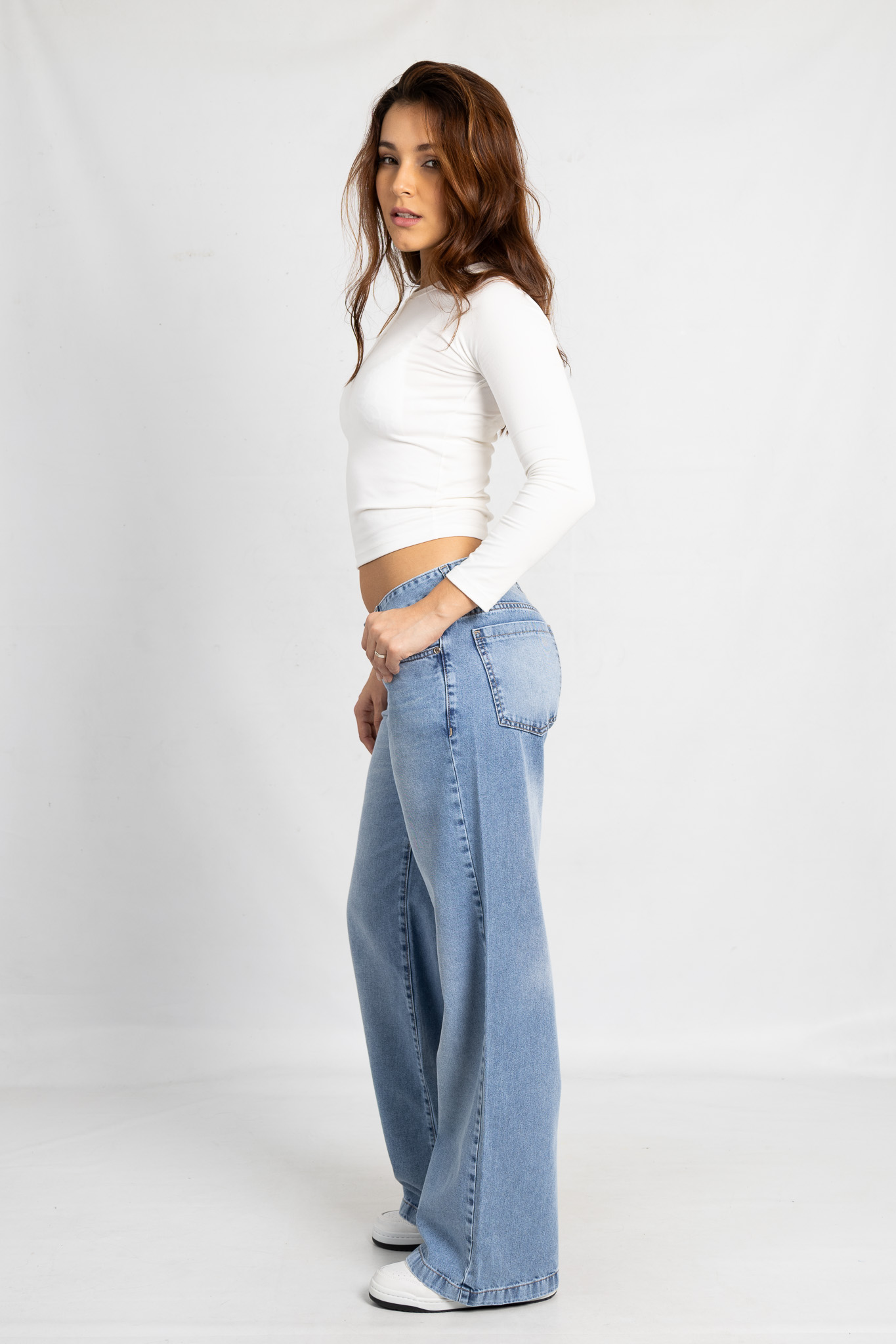 Art. 783 l Wide Leg Nevado Claro Tiro Bajo