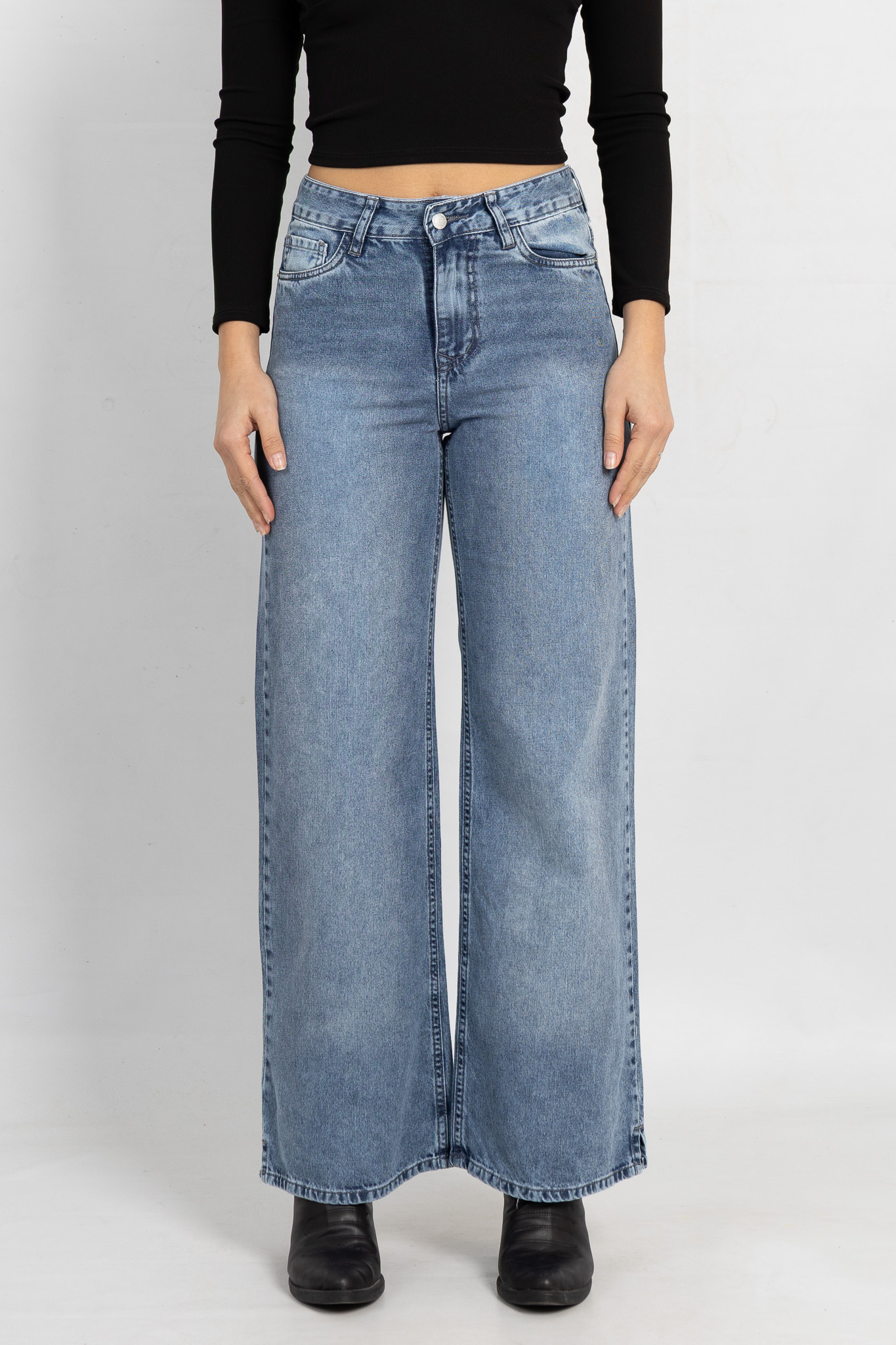 Art. 799 | Wide Leg Mary Nevado Hilo Gris