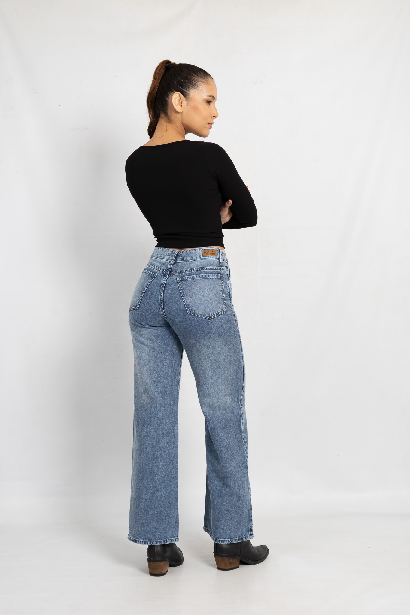 Art. 799 | Wide Leg Mary Nevado Hilo Gris