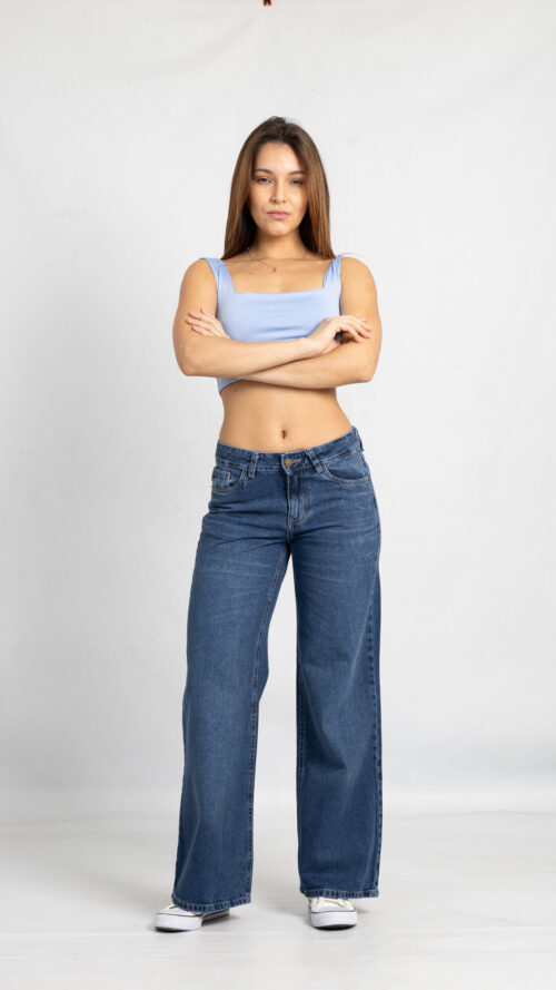 Art. 837 | Wide Leg Cardi Azul H/B