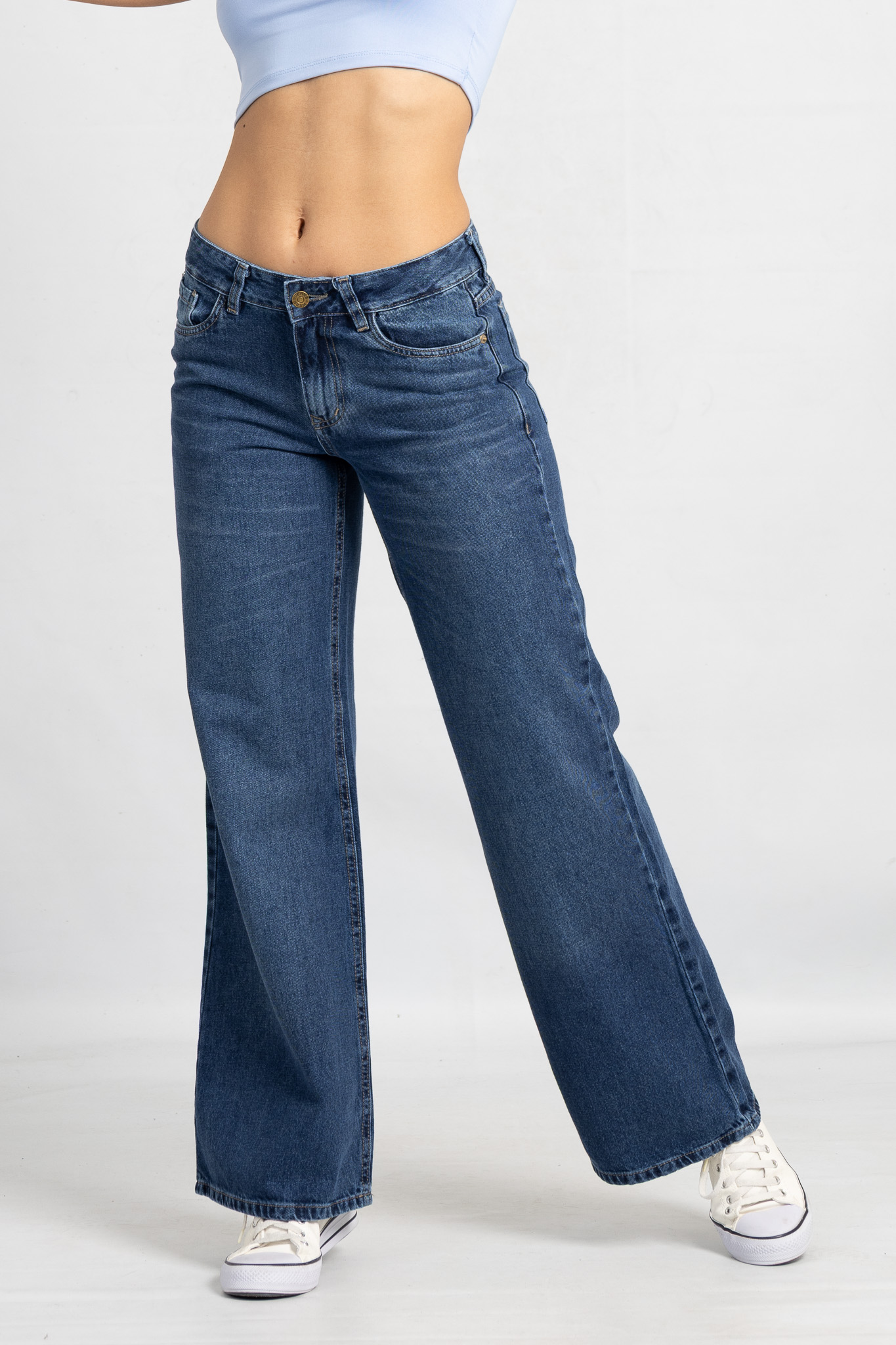 Art. 837 | Wide Leg Cardi Azul H/B