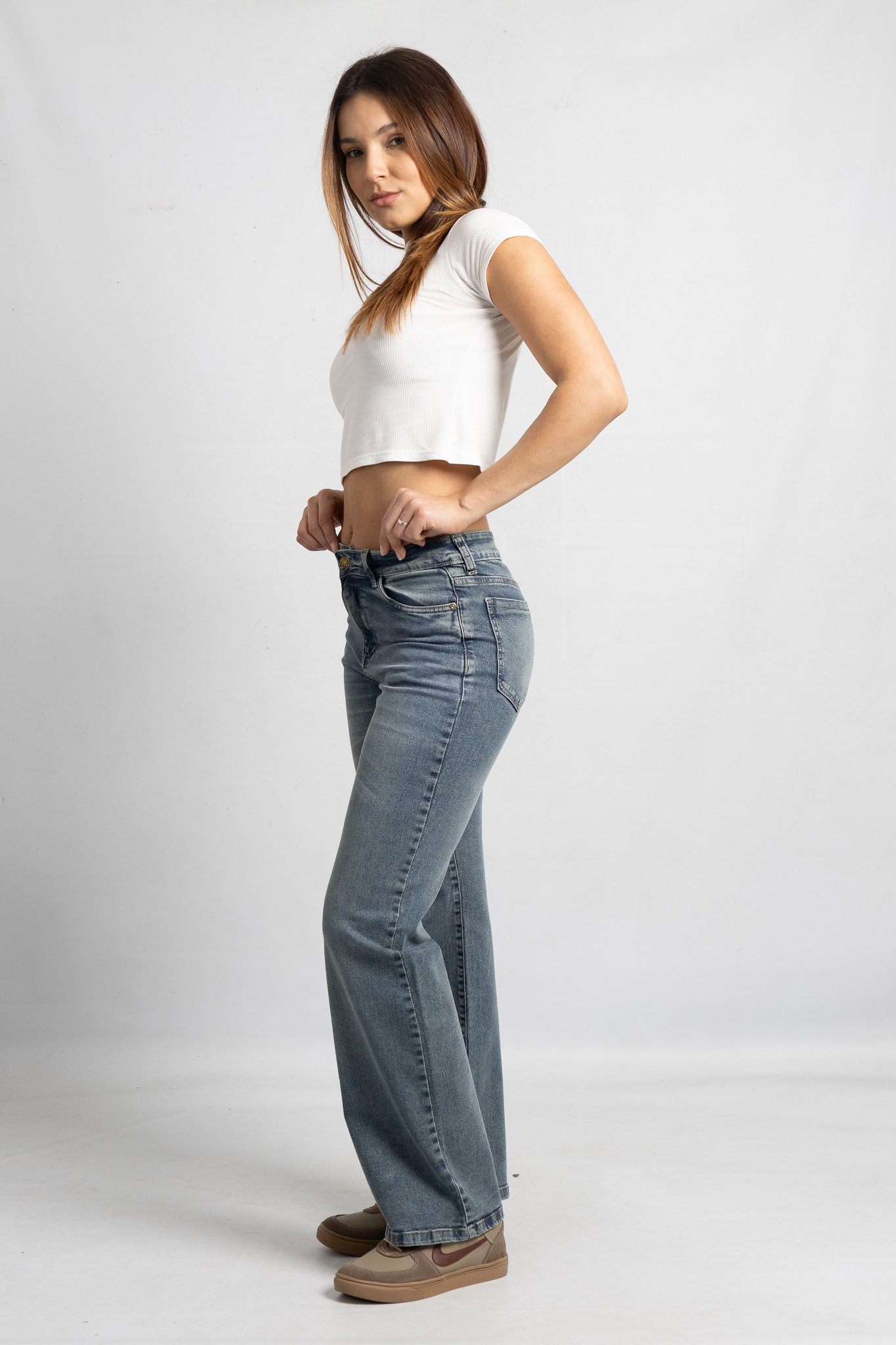 Art. 844 | Wide Leg Matizado Elastizado T/Alto