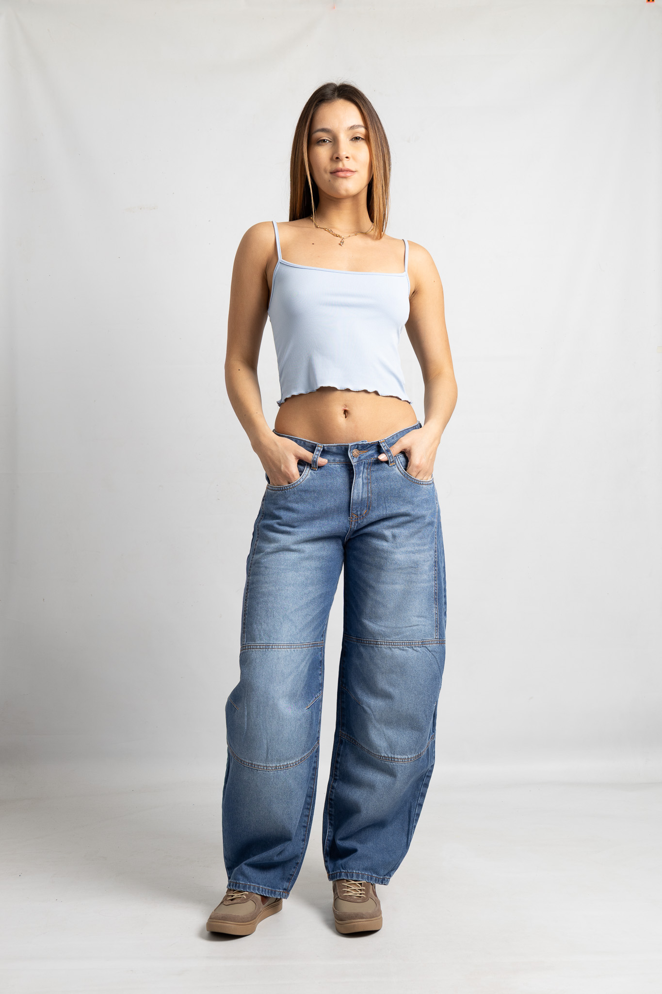 Art. 845 | Baggy Barrel Celeste C/Pinza H/M