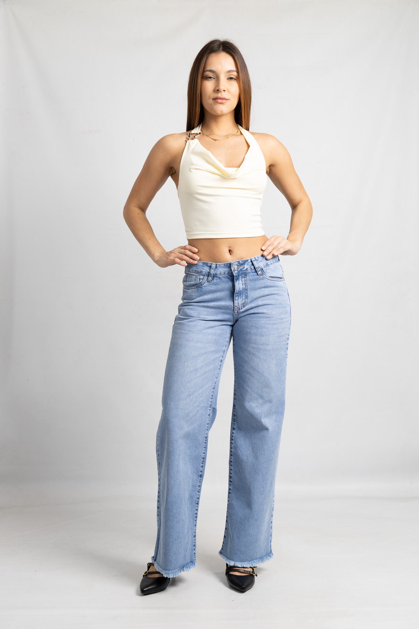 Art. 842 | Wide Leg Nevado Desflecado Claro