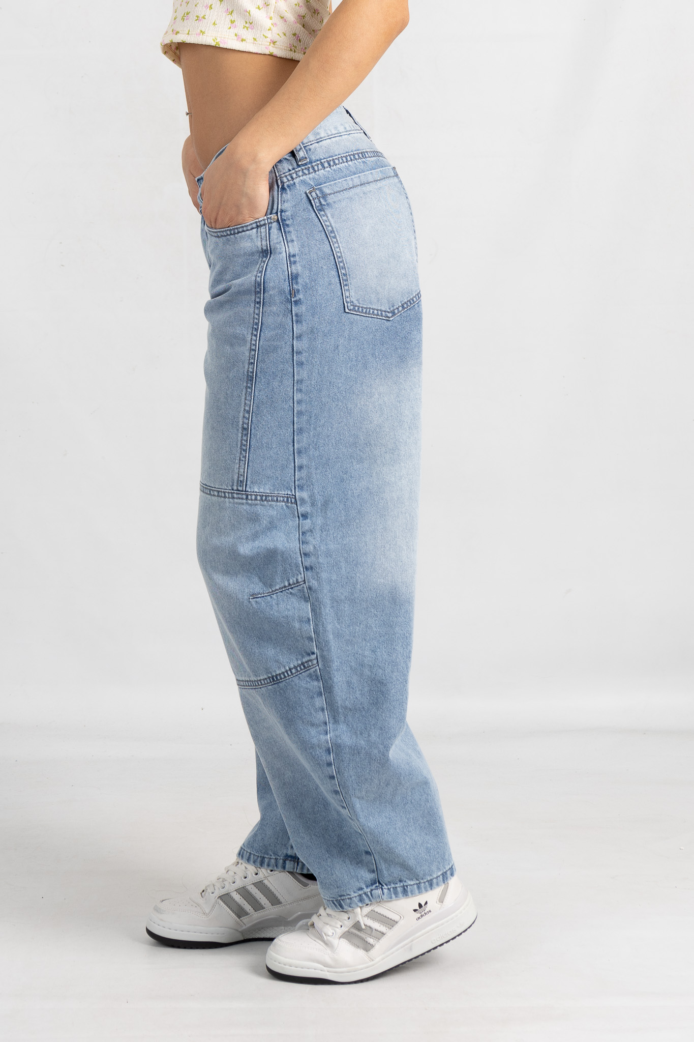Art. 854 | Baggy Barrel Nevado H/Gris C/Pinza