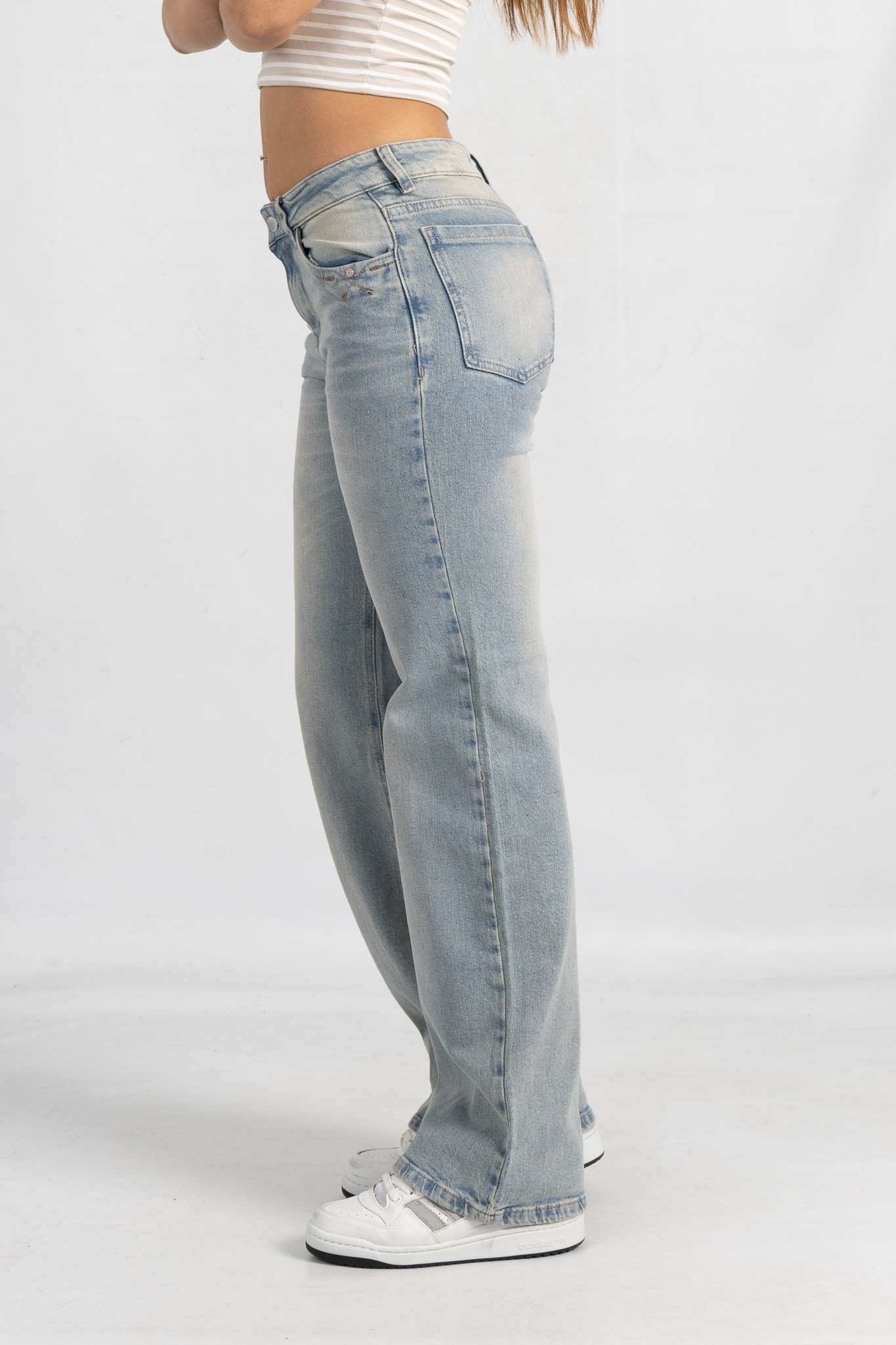 Art. 858 | Wide Leg Matizado Elastizado B/Gris