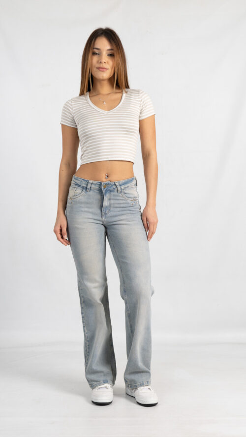 IMGL7765 Art. 860 | Wide Leg Matizado Elastizado B/Verde