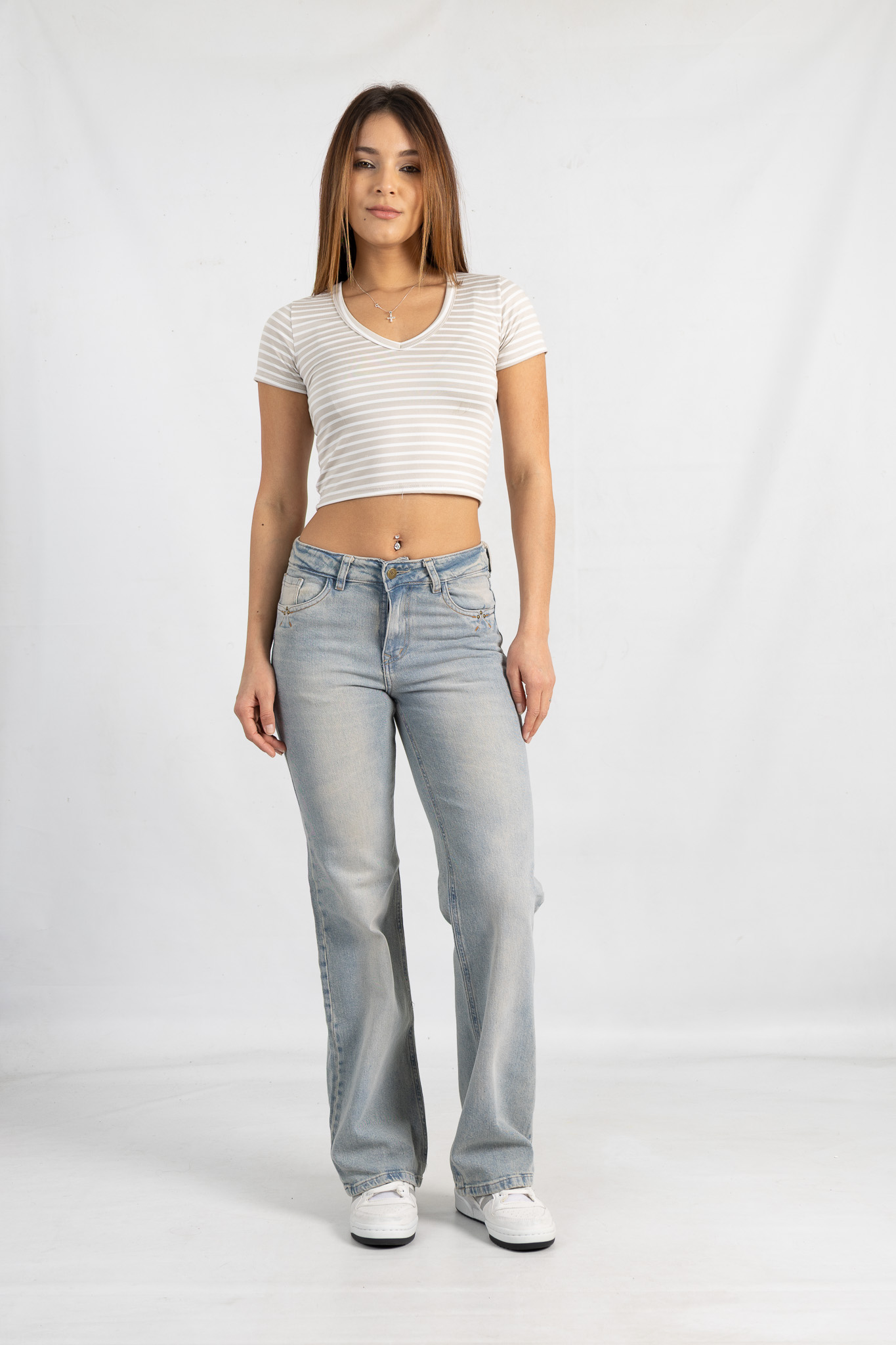 Art. 860 | Wide Leg Matizado Elastizado B/Verde