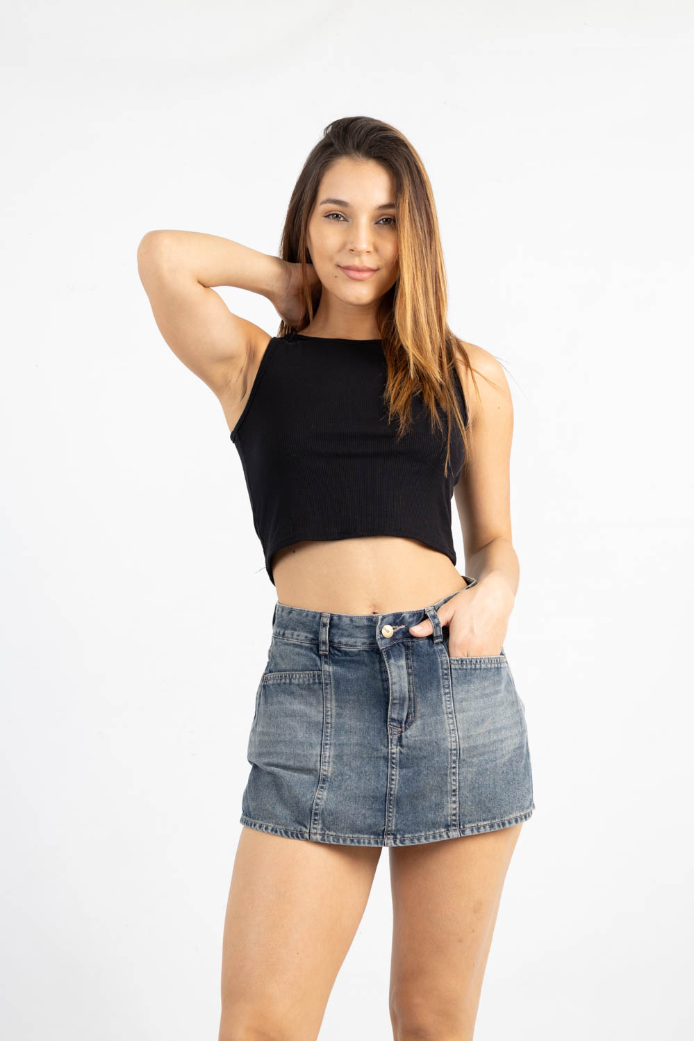 Sh-169 | Short Pollera Oxido Line