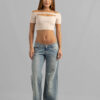 Art. 893 | Wide Leg Matizado Oscuro Tapa Trasera H/Beige