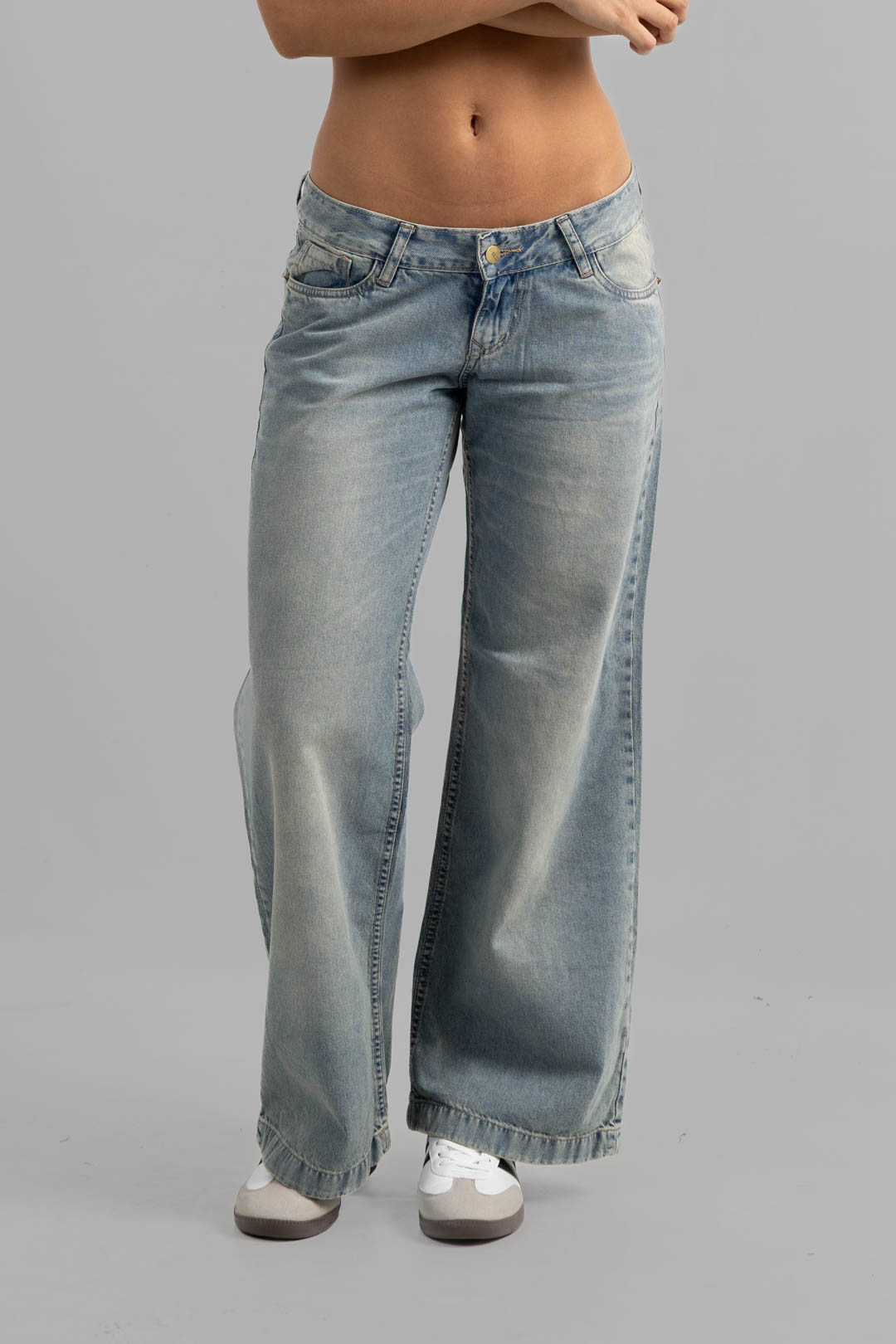 Art. 893 | Wide Leg Matizado Oscuro Tapa Trasera H/Beige