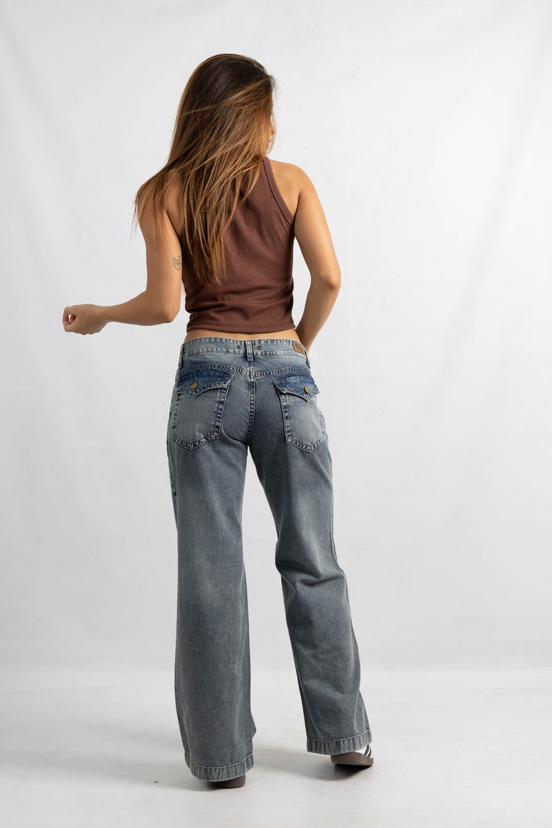 Art. 893 | Wide Leg Matizado Oscuro Tapa Trasera H/Beige TB