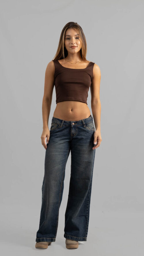 Art. 889 | Wide Leg Oxido Tapa Trasera H/M Tiro Bajo