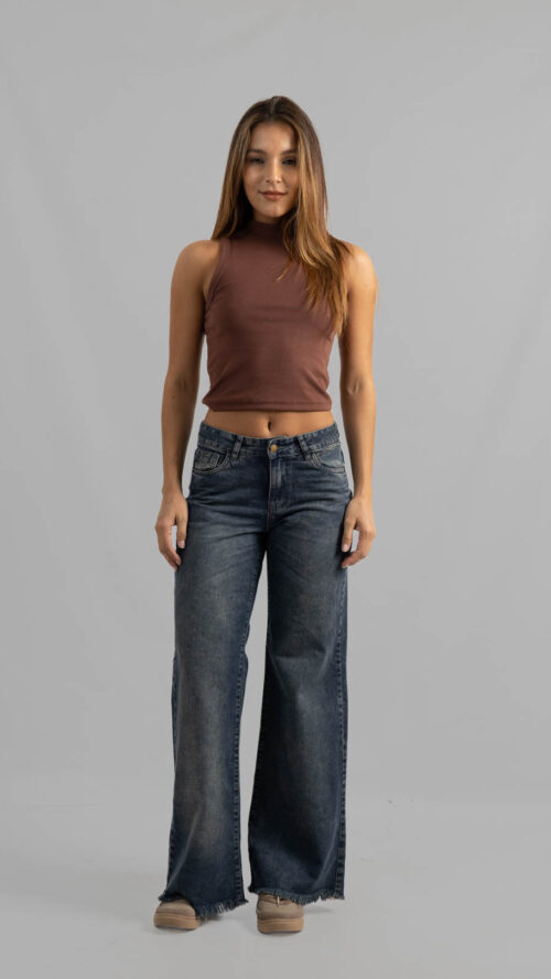 Art. 906 | Wide Leg Oxido Desflecado H/Gris