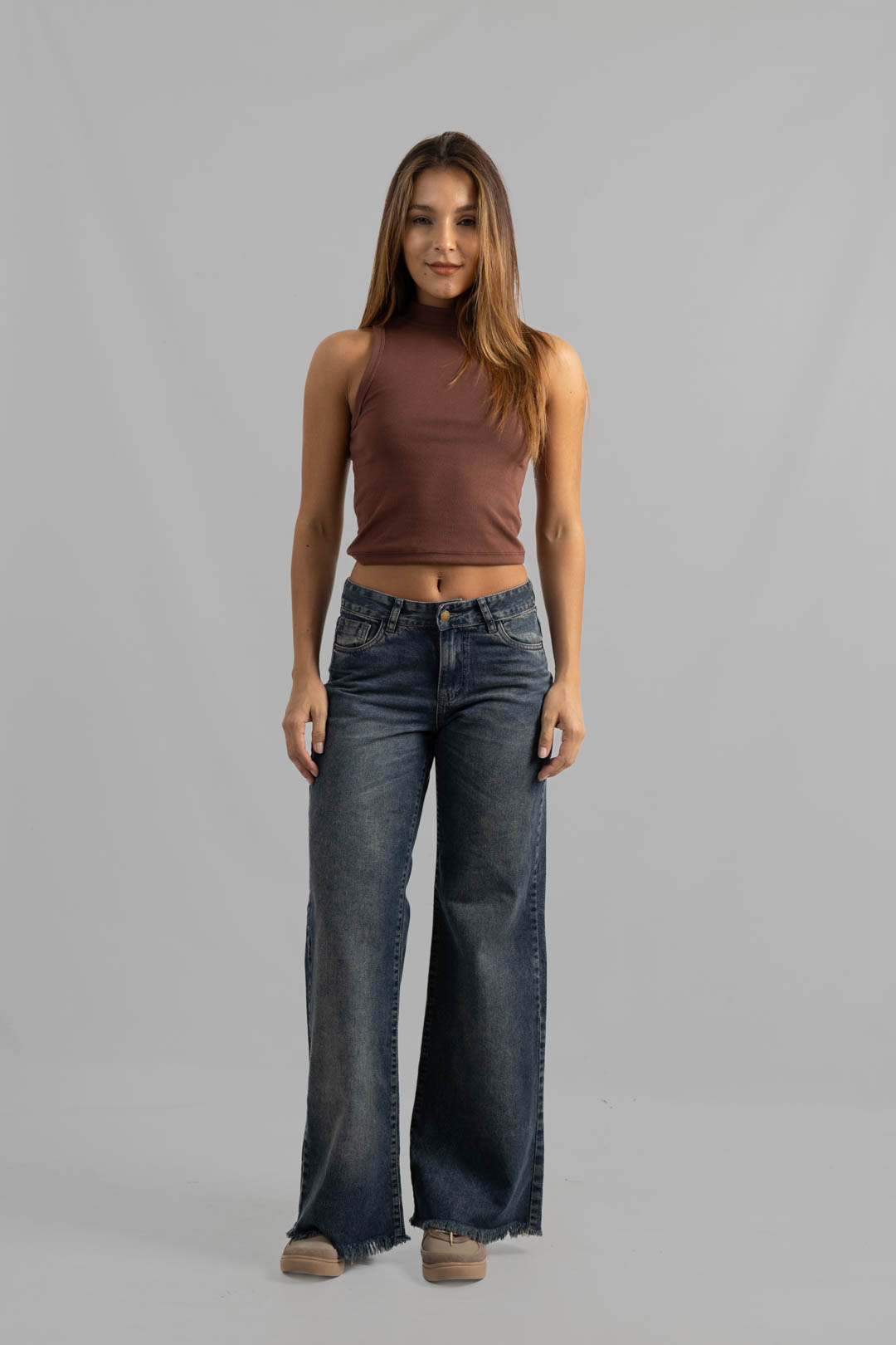 Art. 906 | Wide Leg Oxido Desflecado H/Gris