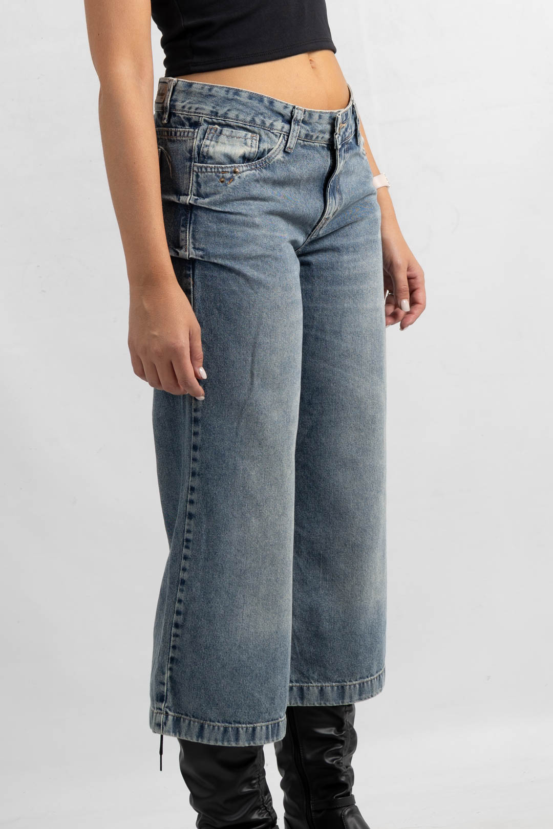 Art. 923 | Wide Leg Crop Oxido Matizado Ruedo