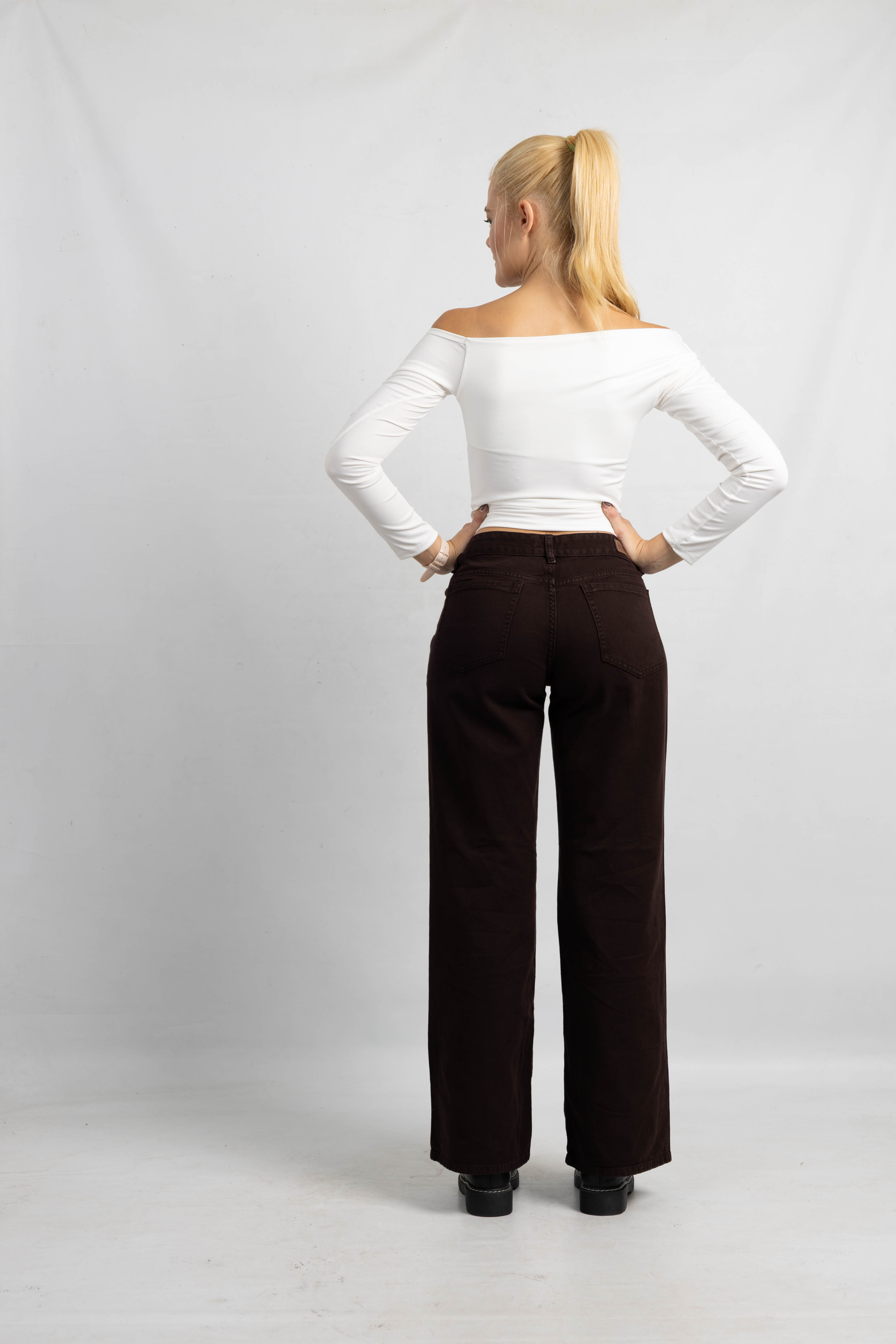 Art. 929 | Wide Leg Chocolate Tiro Medio