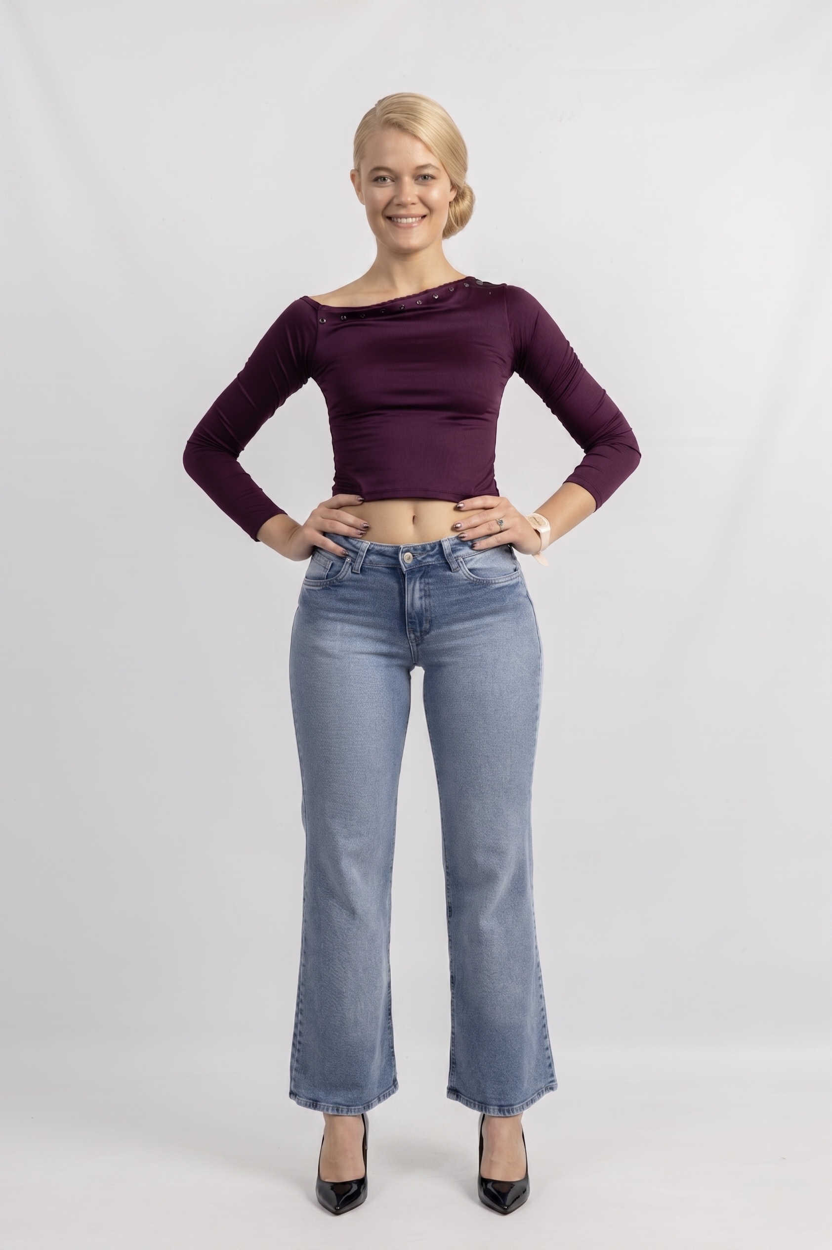 Art. 936 | Wide Leg Nevado Claro Semi Elastizado