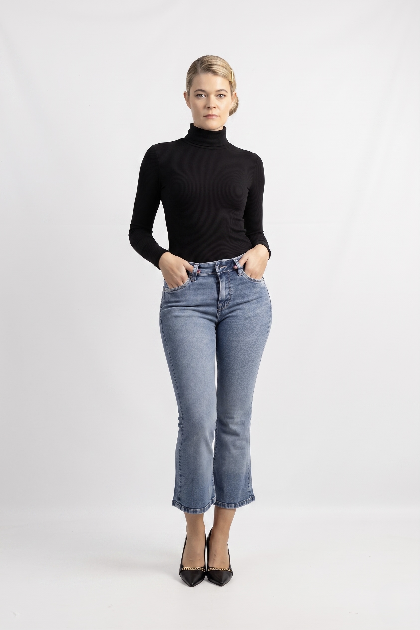 Art. 941 | Semi Oxford Crop Nevado Con Ruedo