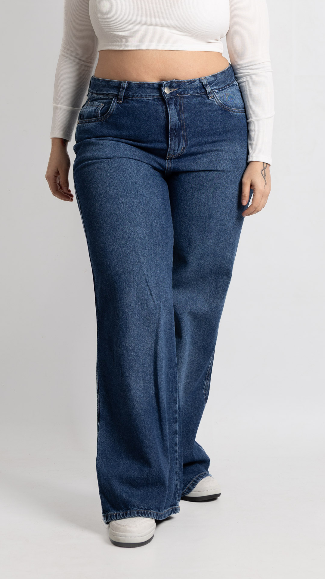 Art. 926 | Talle Especial Wide Leg Azul Rigido