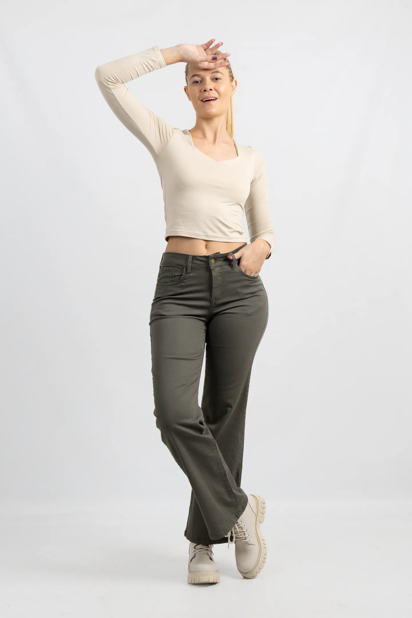 Art. 955 | Wide Leg Verde Cemento