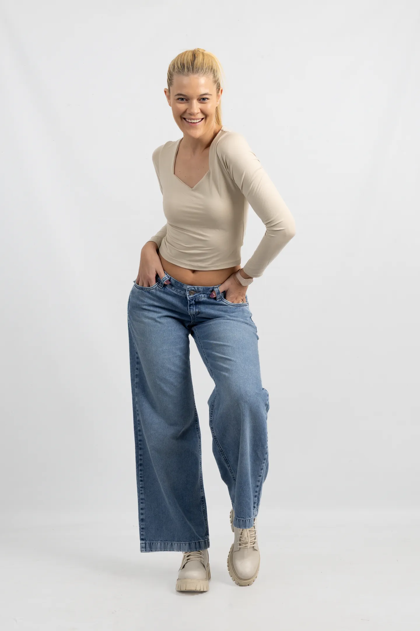 Art. 956 | Wide Leg Nevado Tapa Trasera H/Gris