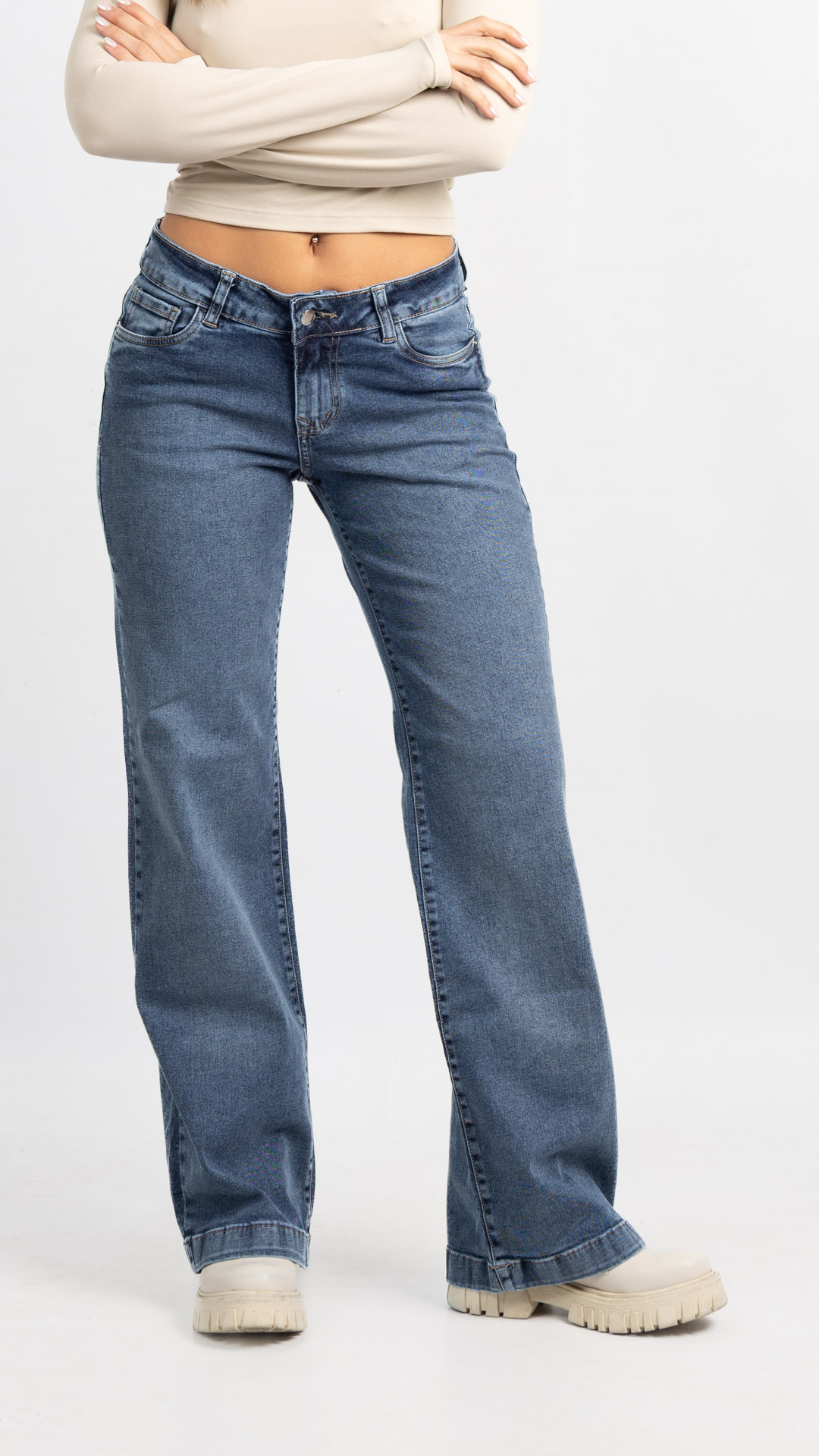 andar jeans 14 julio Sol-386 Art. 996 | Wide Leg Nevado Elastizado TB