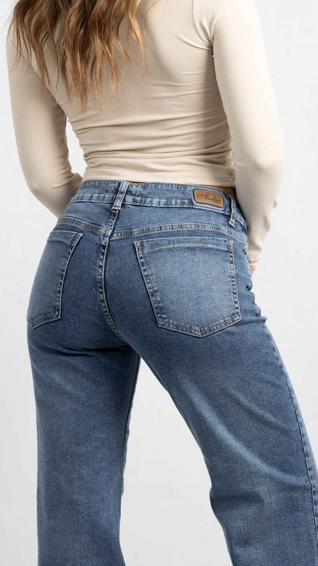 andar jeans 14 julio Sol-392 Art. 996 | Wide Leg Nevado Elastizado TB