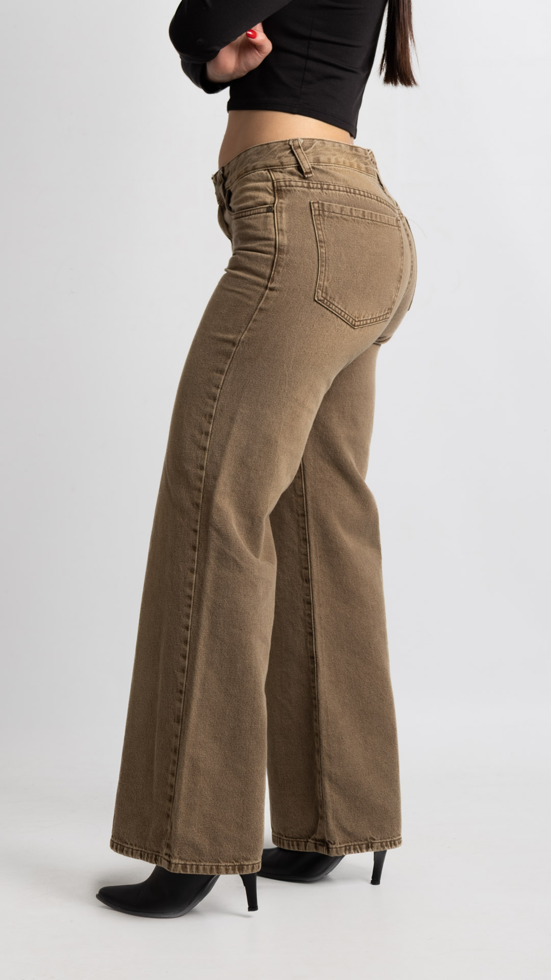 andar jeans 21 de julio -474 Art. 997 | Wide Leg Cardi Brown