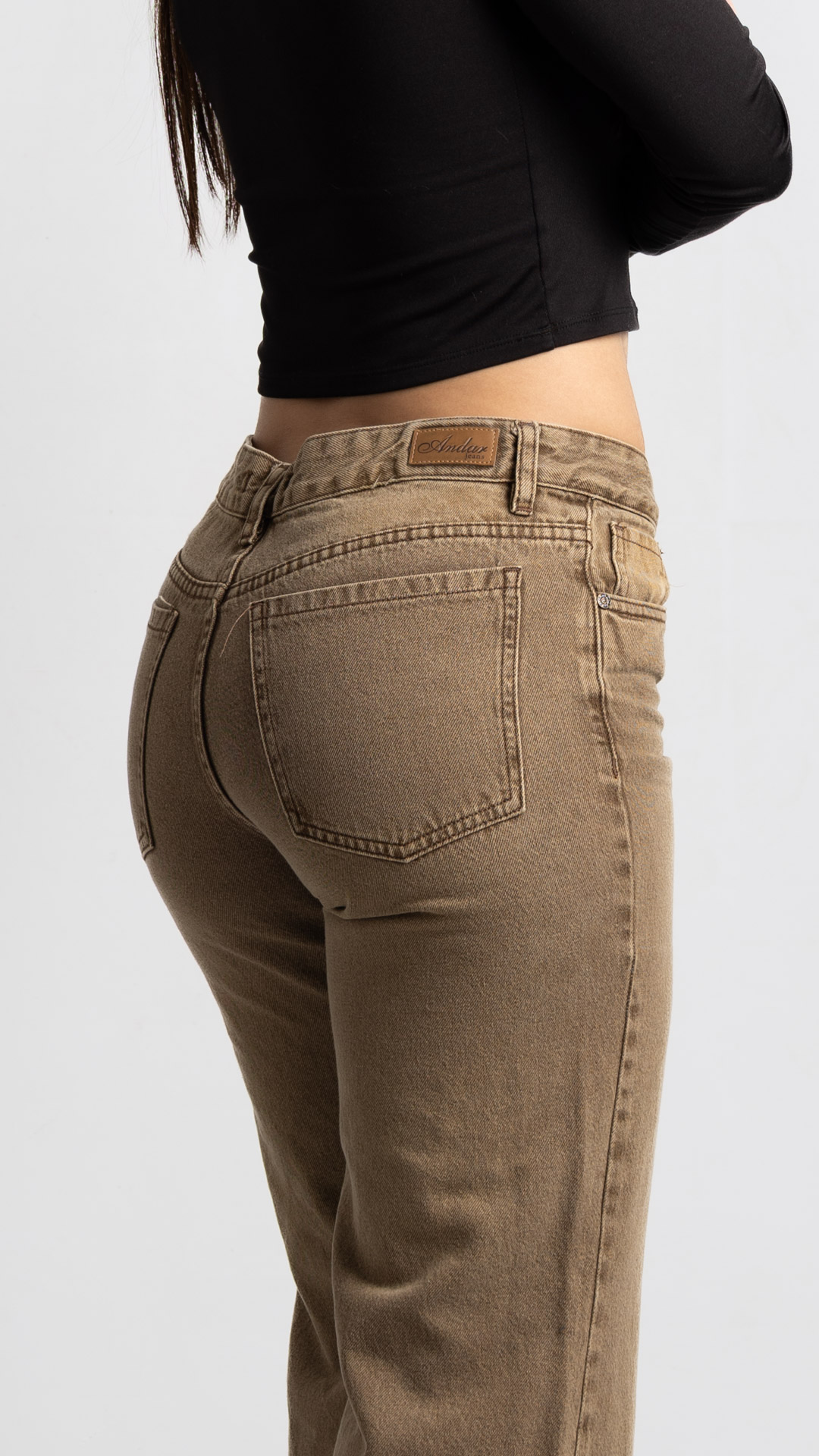 andar jeans 21 de julio -476 Art. 997 | Wide Leg Cardi Brown