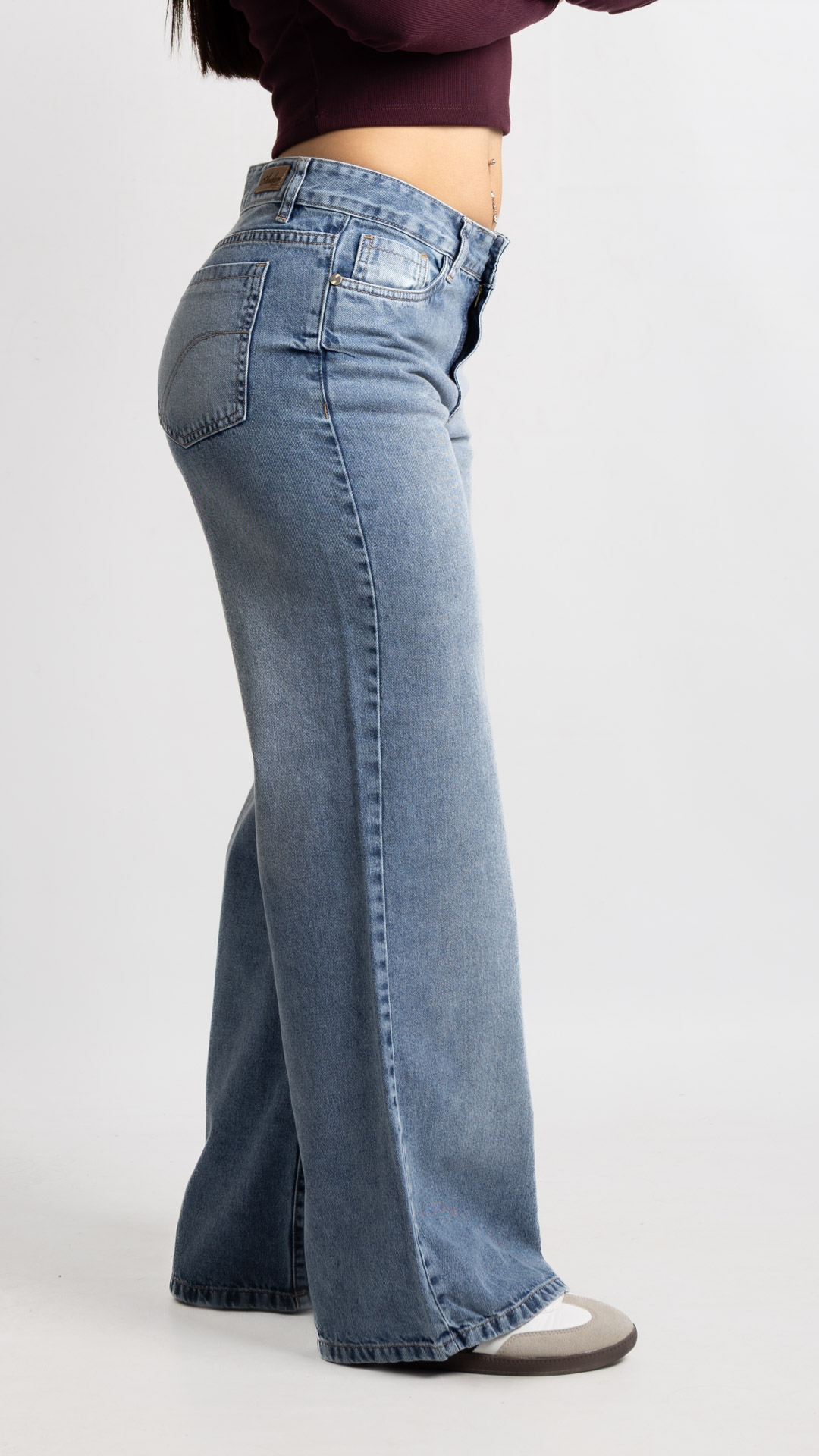 andar jeans 21 de julio -566 Art. 993 | Wide Leg Nevado C/Pinches