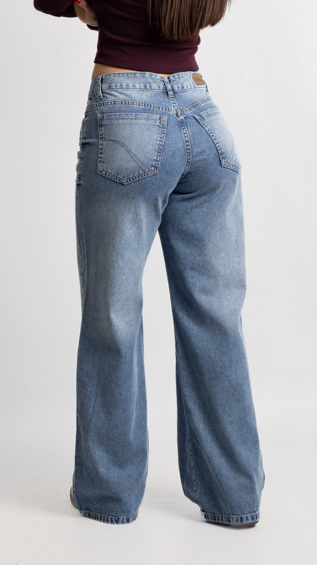 andar jeans 21 de julio -569 Art. 993 | Wide Leg Nevado C/Pinches