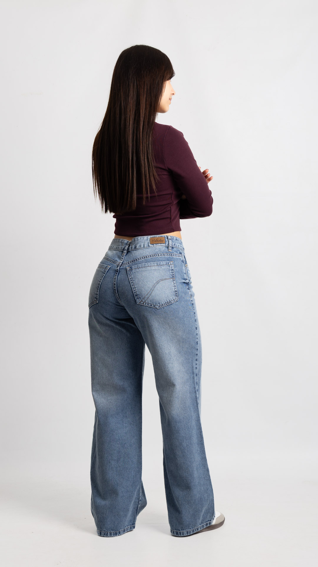 andar jeans 21 de julio -570 Art. 993 | Wide Leg Nevado C/Pinches