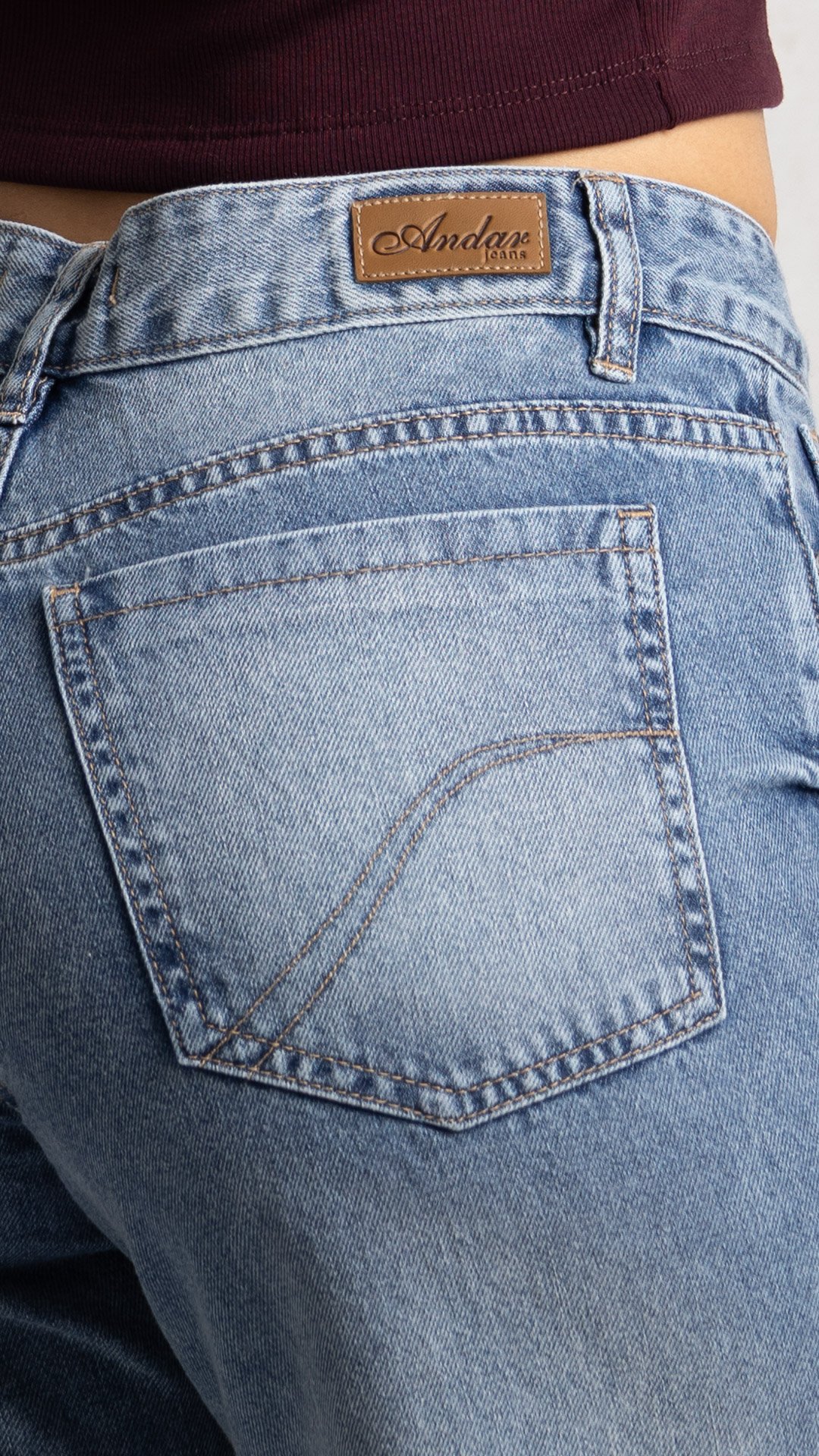 andar jeans 21 de julio -571 Art. 993 | Wide Leg Nevado C/Pinches