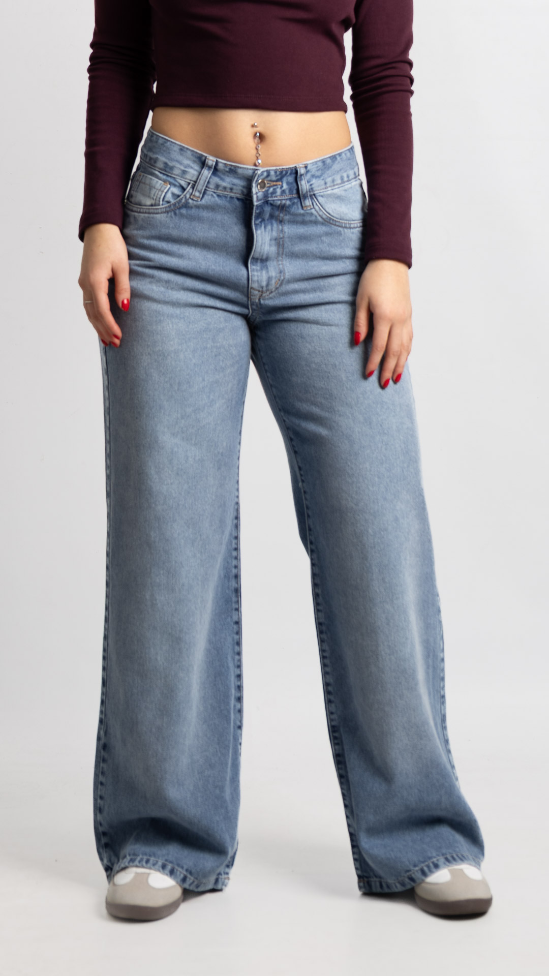 andar jeans 21 de julio -572 Art. 993 | Wide Leg Nevado C/Pinches