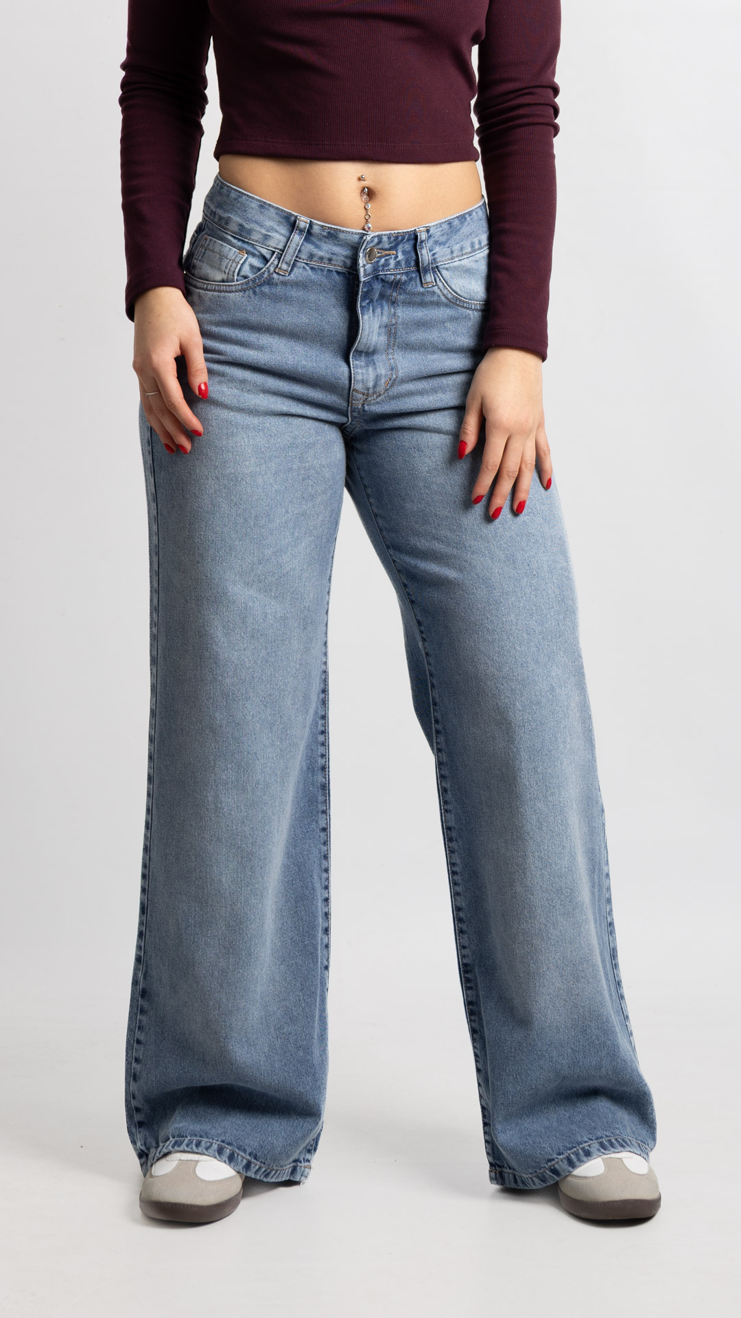 andar jeans 21 de julio -574 Art. 993 | Wide Leg Nevado C/Pinches