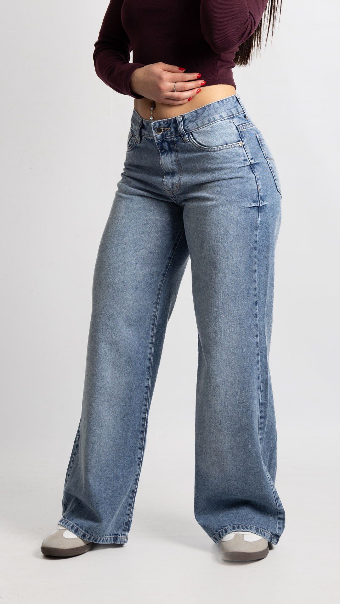 andar jeans 21 de julio -577 Art. 993 | Wide Leg Nevado C/Pinches
