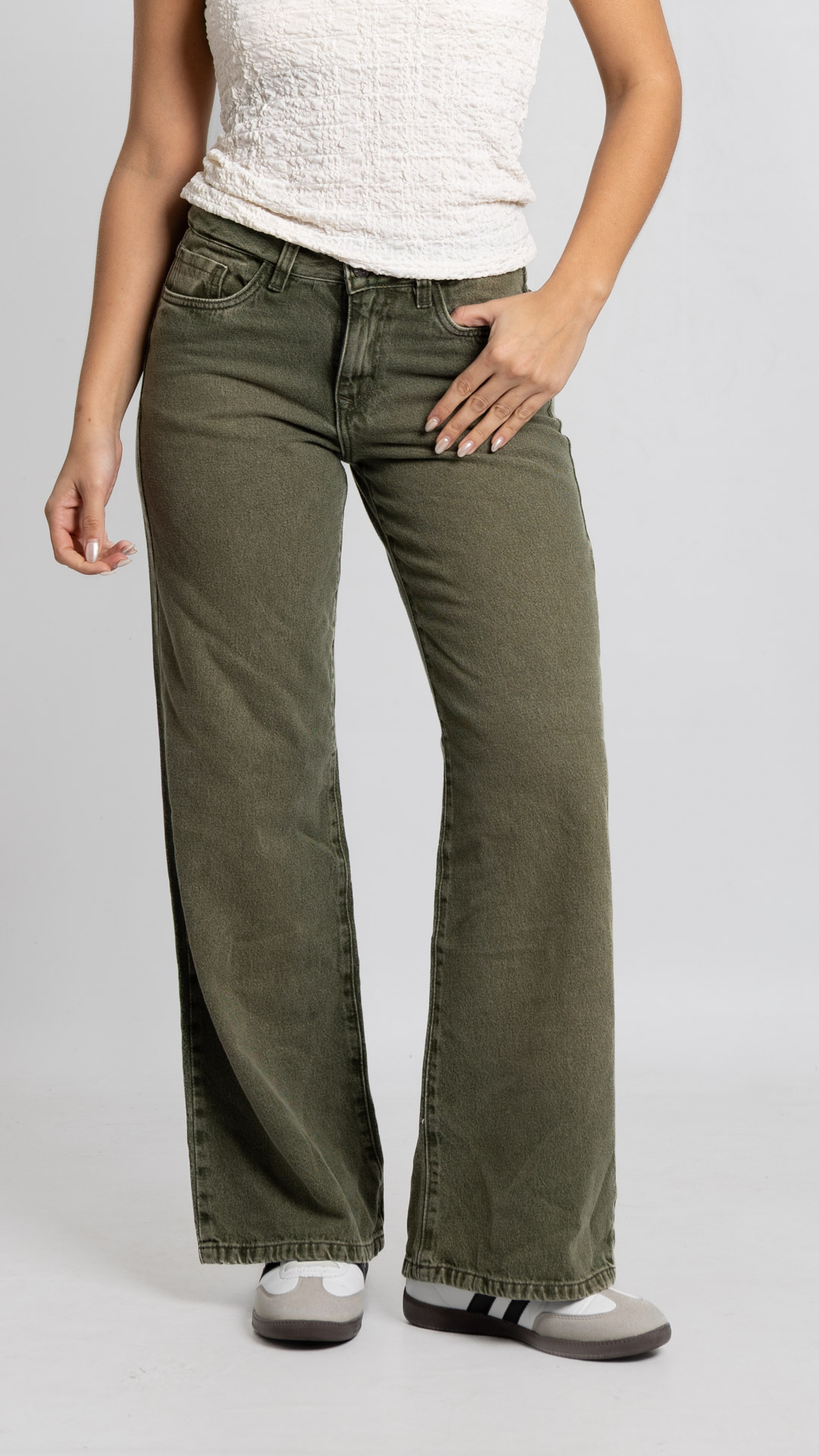 Art. 1011 | Wide Leg Cardi Green