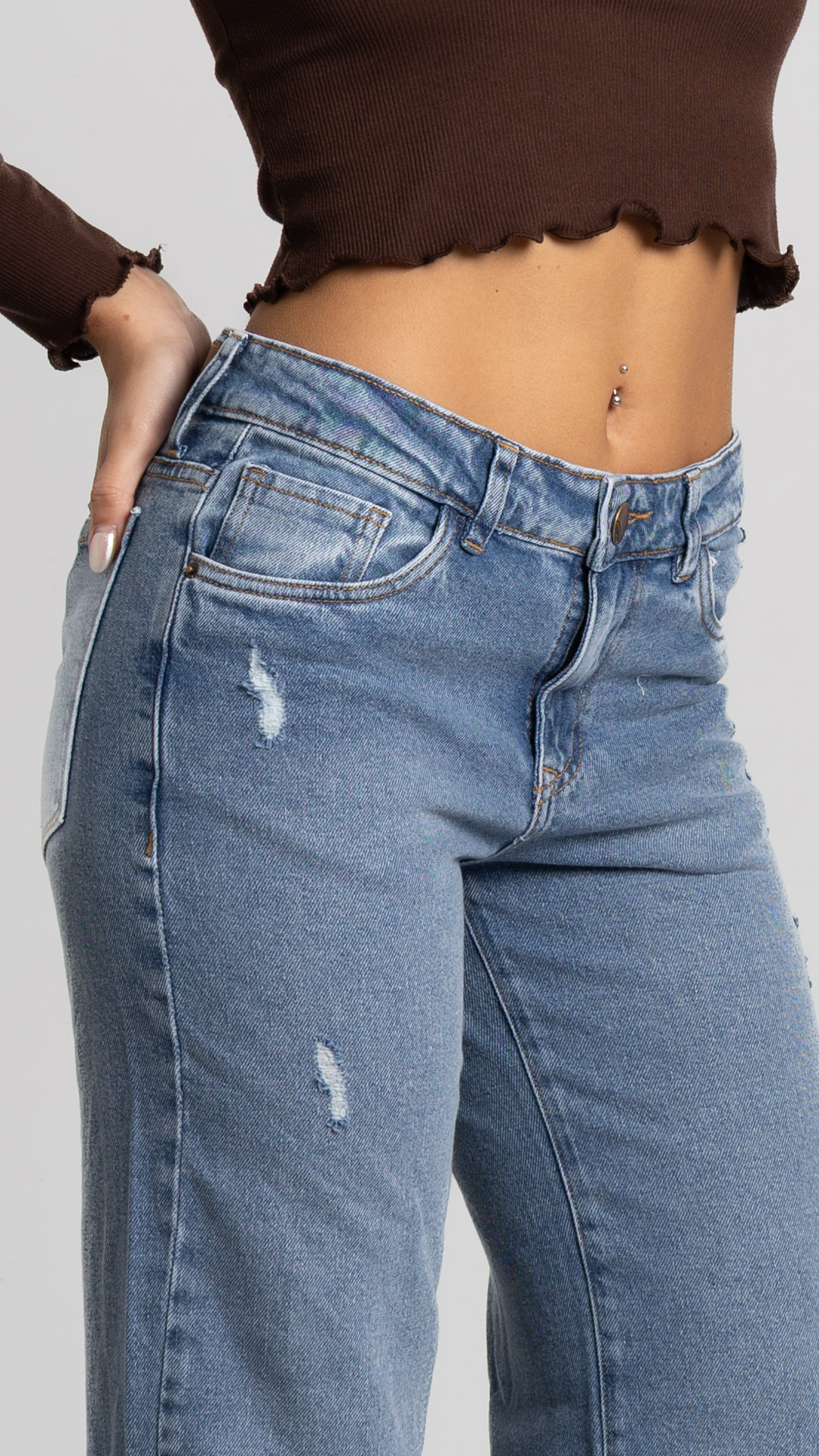 Art. 1012 | Wide Leg Sam Nevado C/Rotura