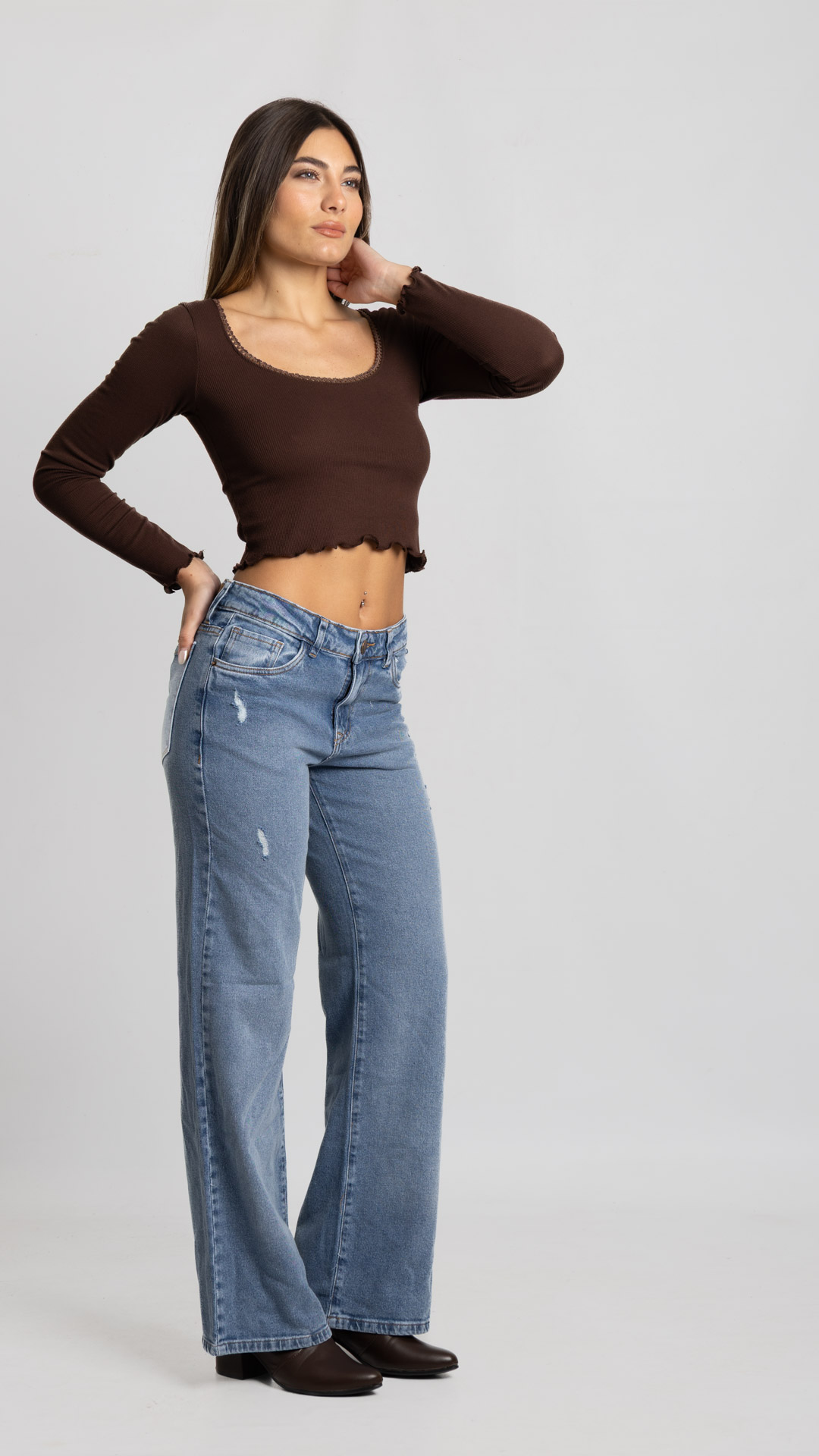 Art. 1012 | Wide Leg Sam Nevado C/Rotura